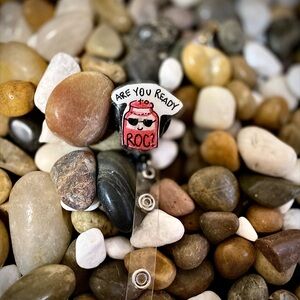 Cute Red 'Are You Ready' Badge Reel